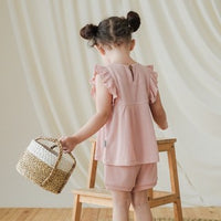 Mooi Setelan Anak Perempuan Rumi Rib Ruffle Set
