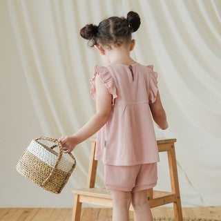 Mooi Setelan Anak Perempuan Rumi Rib Ruffle Set