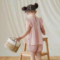 Mooi Setelan Anak Perempuan Rumi Rib Ruffle Set