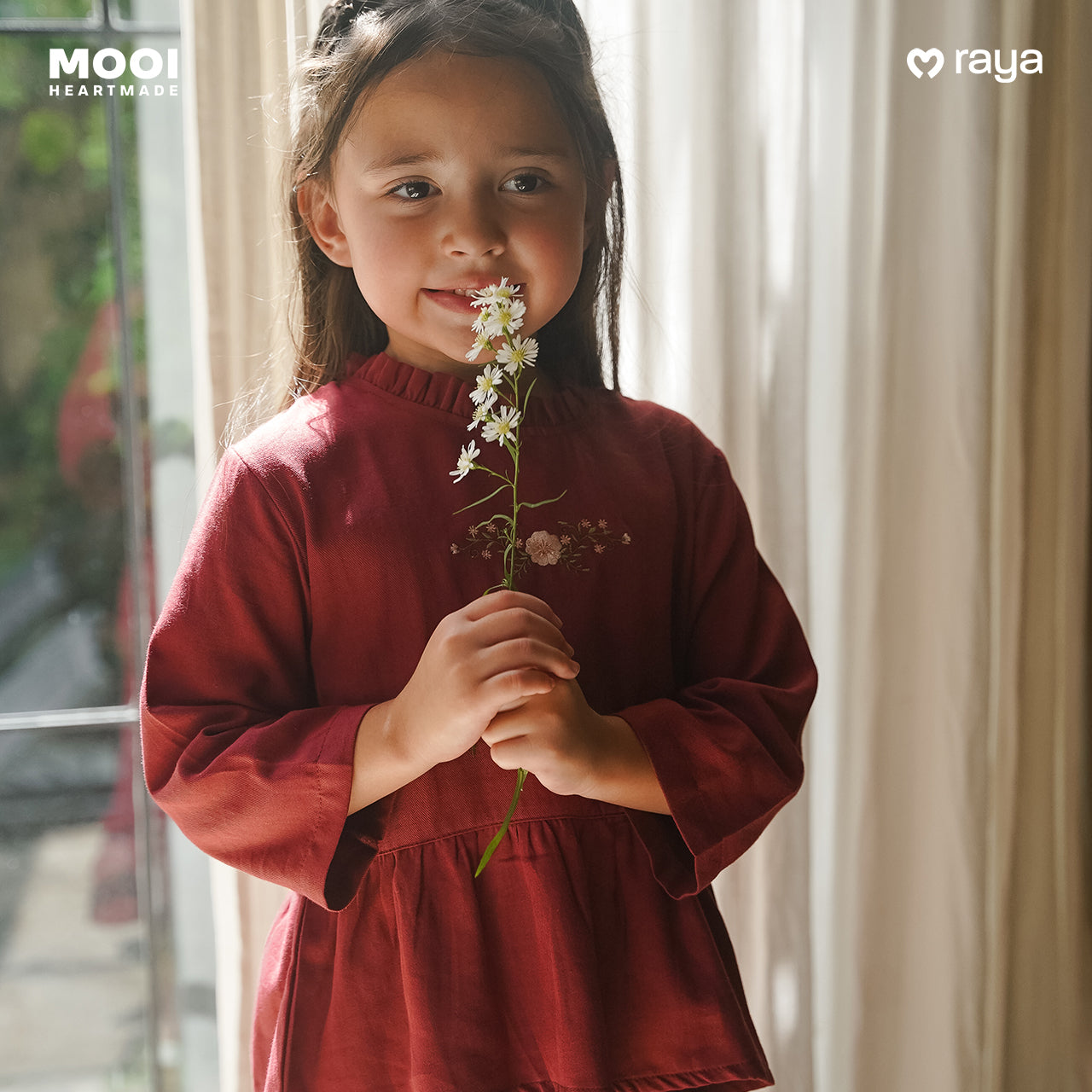 Mooi Setelan Anak Perempuan Raya Collection Ghina Tunik Set