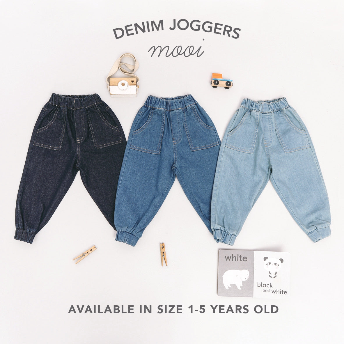 Mooi Celana Jeans Anak Kids Denim Jogger Pants V1