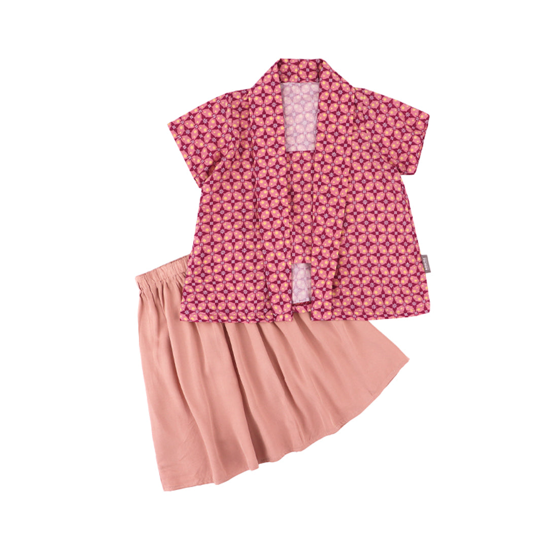 Mooi Setelan Batik Anak Perempuan Nareswari Kebaya Set