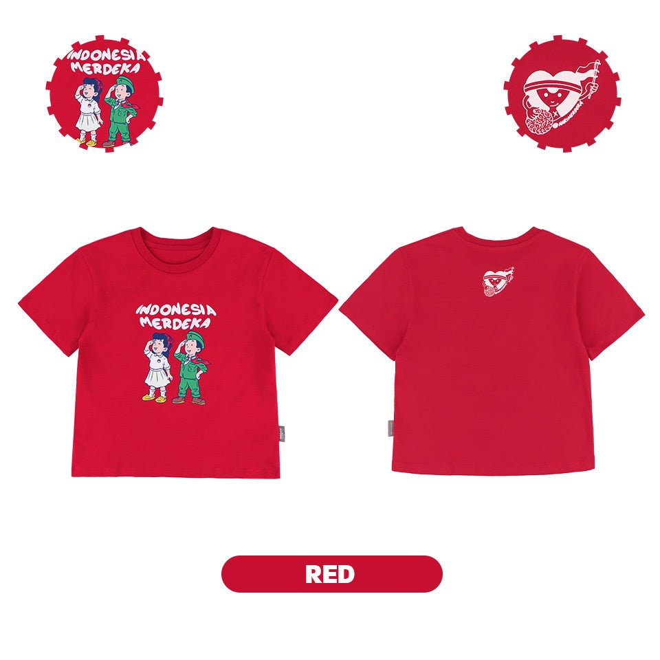 Mooi x Hari Merdeka Kaos Kemerdekaan Anak T-shirt Anak Indonesia Merdeka