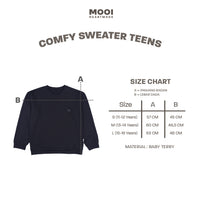 Mooi Comfy Teens Sweater Basic Atasan Lengan Panjang Teens