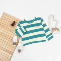 Mooi Kaos Anak Lengan Panjang Barrel Striped Top