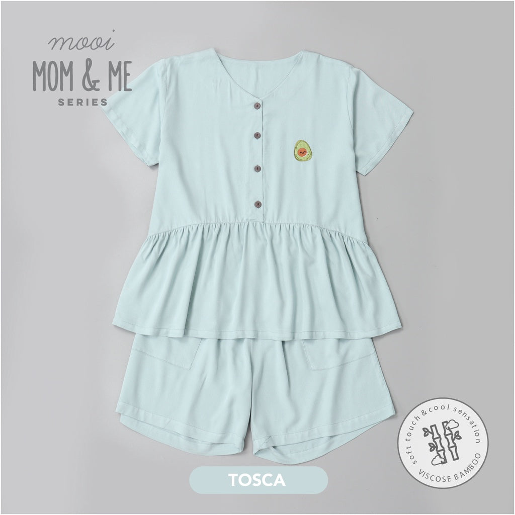 Mooi Piyama Wanita Peplum Set Bamboo Viscose