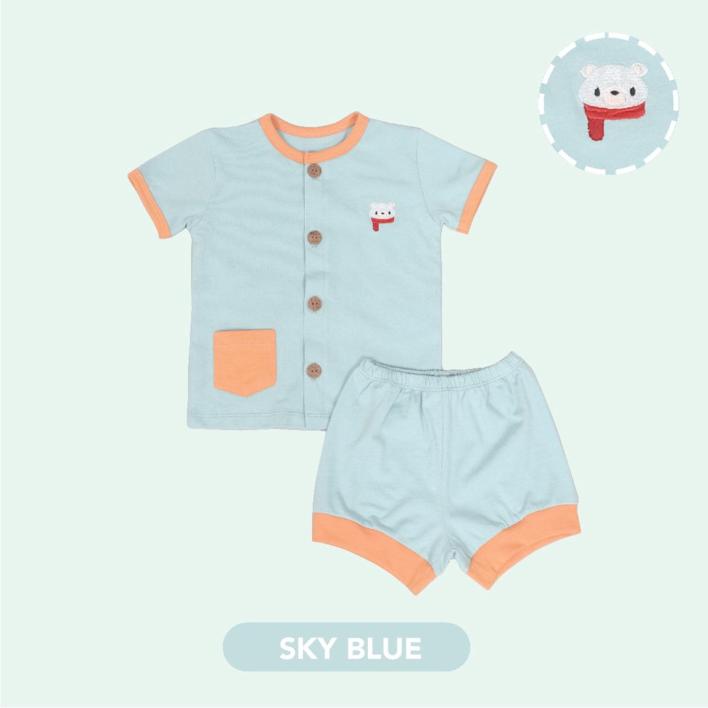 Mooi Setelan Bayi Zoey Button Set