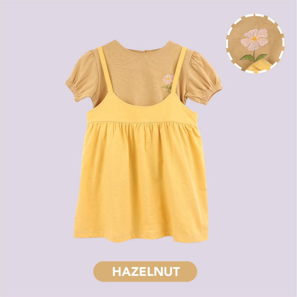 Mooi Dress Anak Perempuan Overall Dress Set