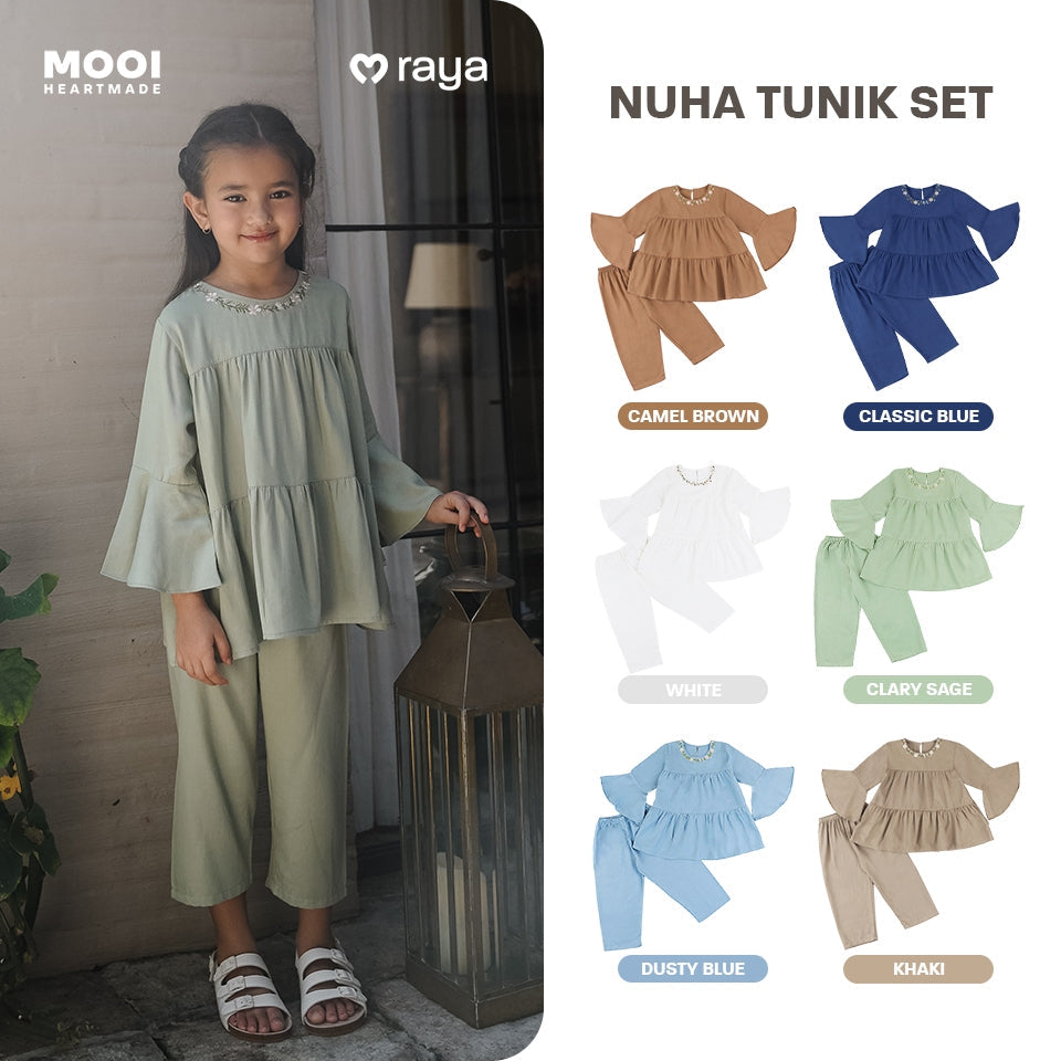 Mooi Setelan Anak Perempuan Nuha Tunik Set