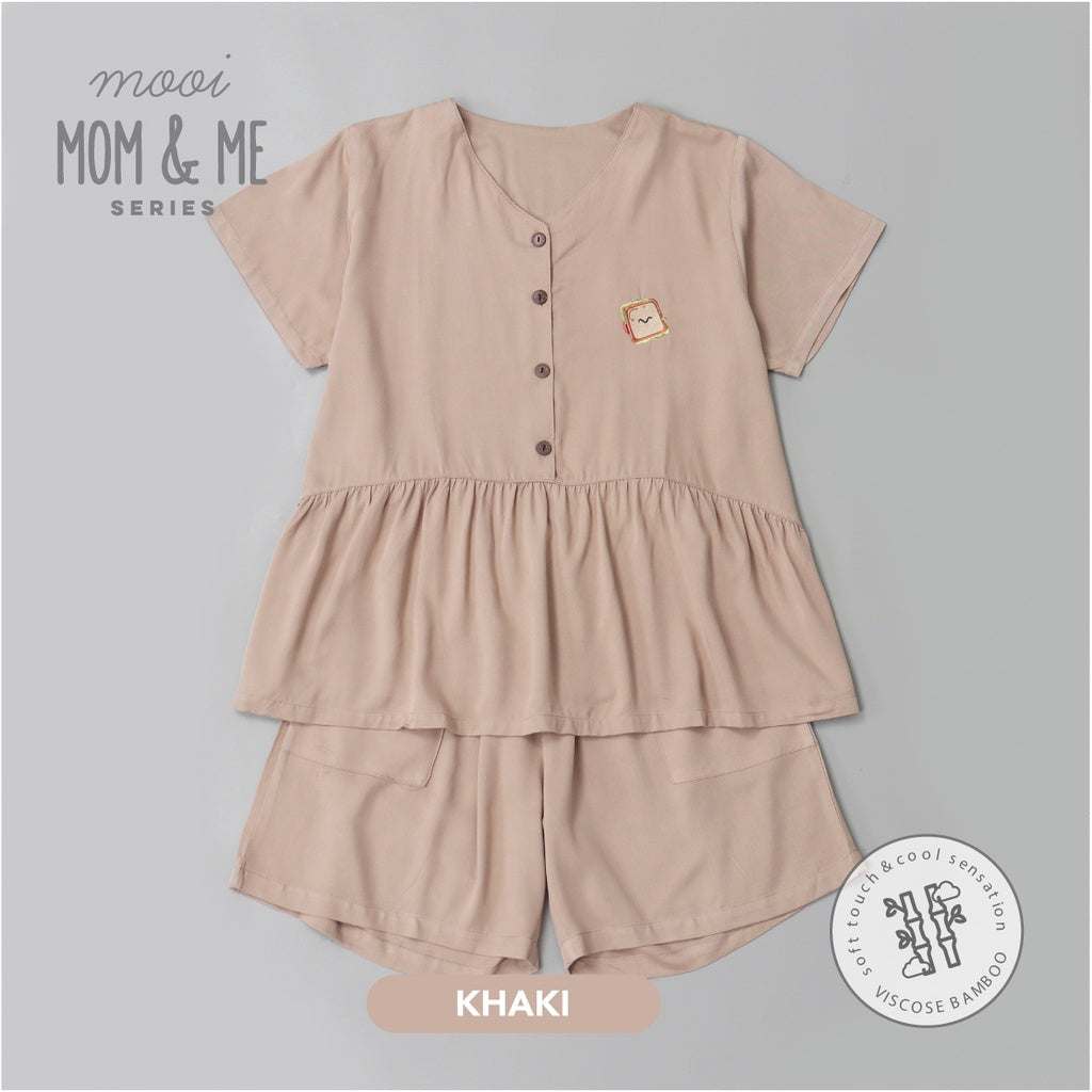 Mooi Piyama Wanita Peplum Set Bamboo Viscose