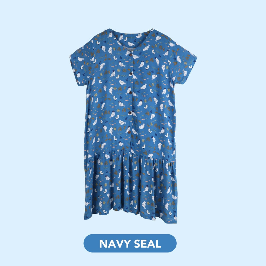 Mooi Piyama Dewasa Dress Collar Mom