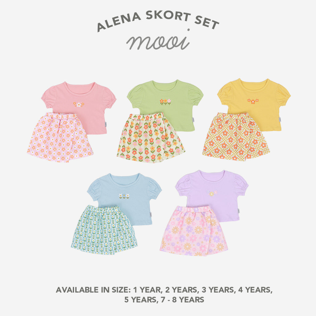 Mooi Setelan Anak Perempuan Alena Skort Set
