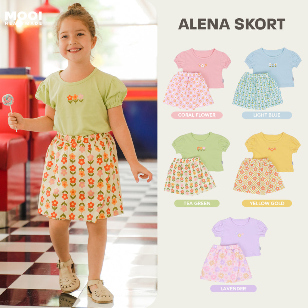 Mooi Setelan Anak Perempuan Alena Skort Set