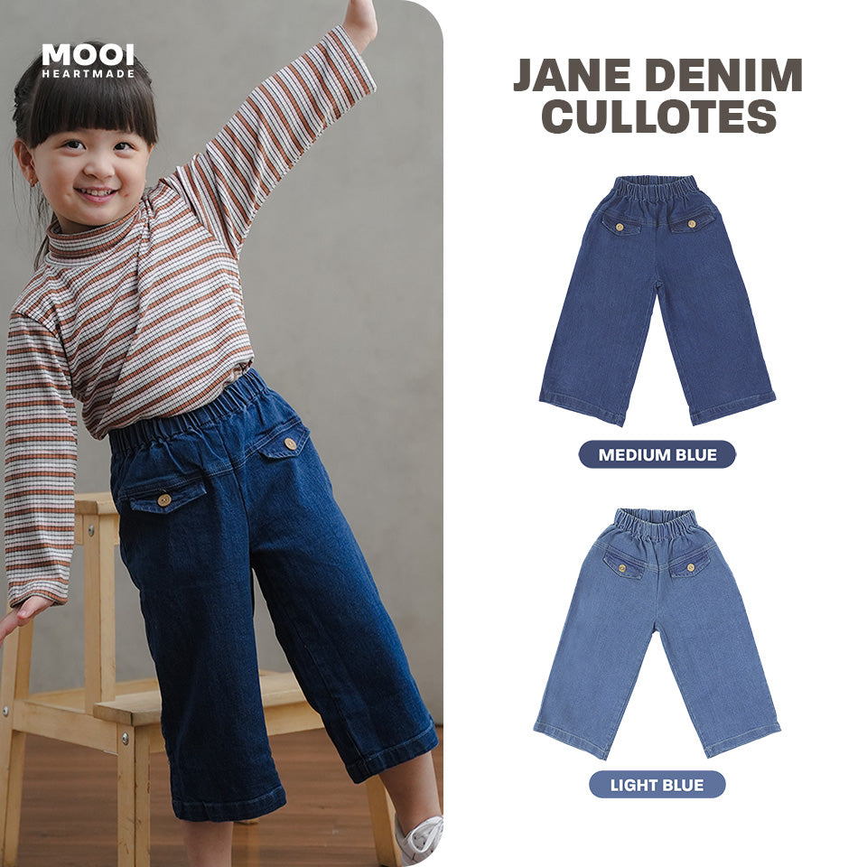 Mooi Celana Jeans Anak Jane Denim Cullotes
