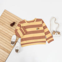 Mooi Kaos Anak Lengan Panjang Barrel Striped Top