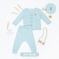 Mooi Setelan Panjang Bayi Long Button Set