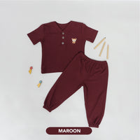 Mooi Setelan Anak Unisex Waffle Knit Set