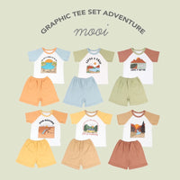 Mooi Setelan Anak Graphic Tee Set Adventure
