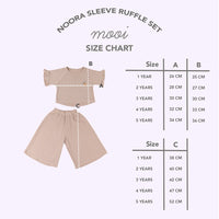 Mooi Setelan Anak Perempuan Noora Sleeve Ruffle Set