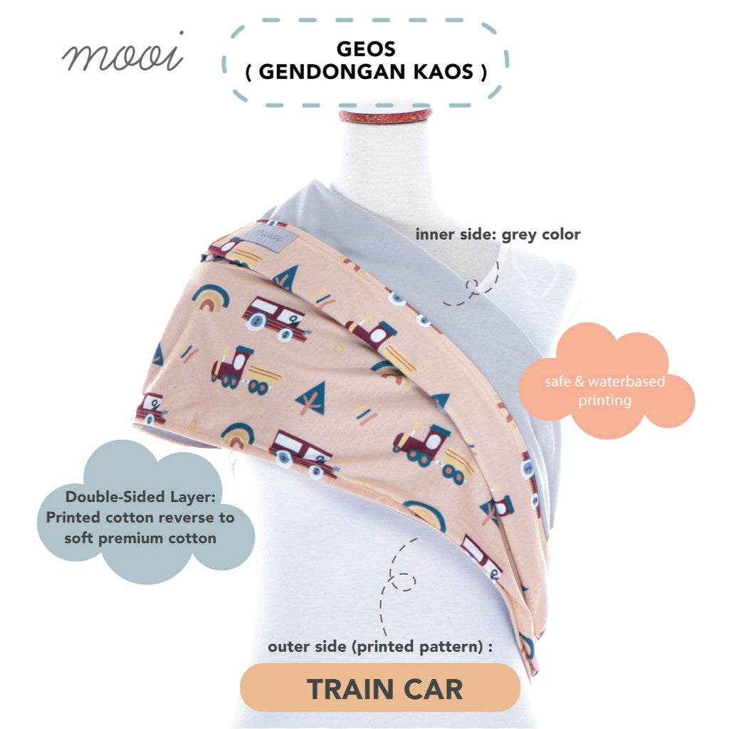 Mooi Gendongan Kaos Geos Bayi Motif