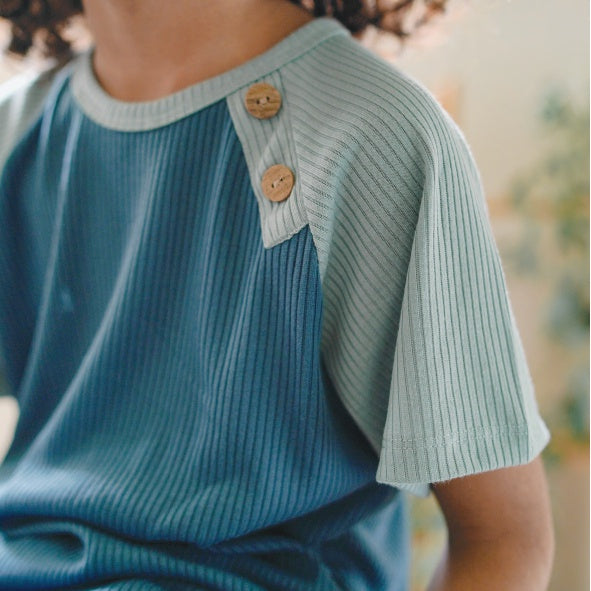 Mooi Setelan Anak Laki – Laki Rei Rib Button Set