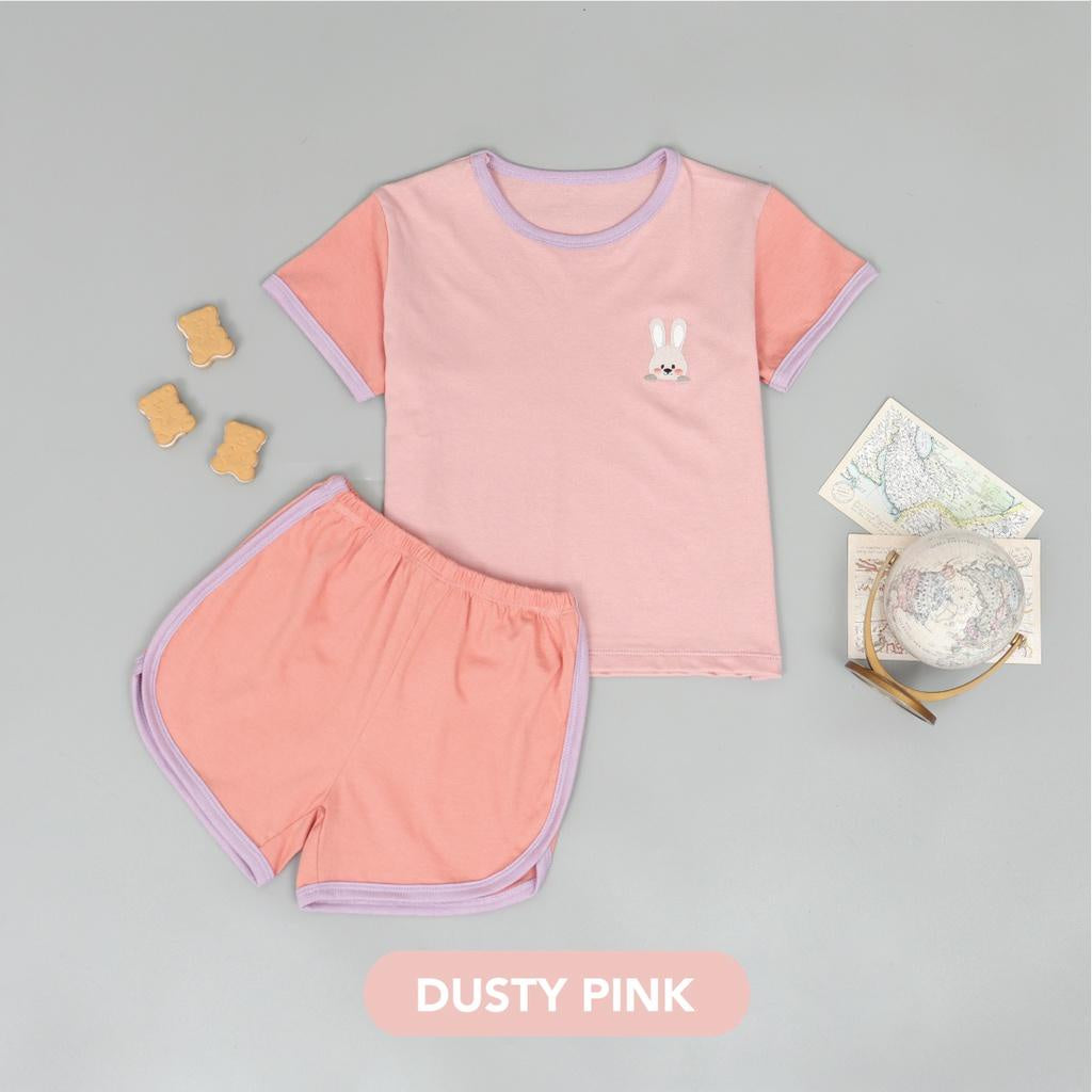 Mooi Setelan Anak Kaos Anak Tricolor Retro Set