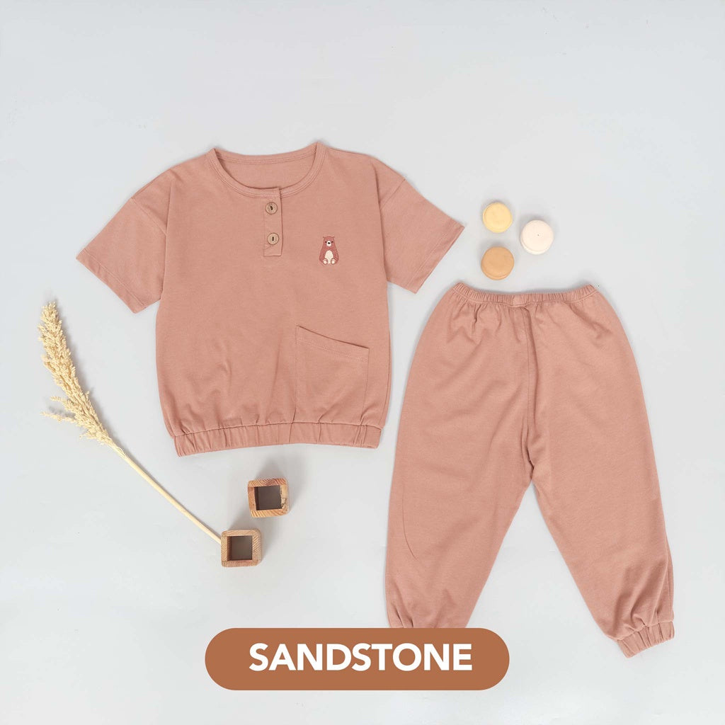 Mooi Setelan Anak Unisex Nava Button Set