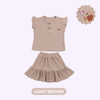 Mooi Setelan Anak Perempuan Narumi Ruffle Set