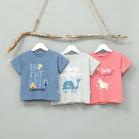 Mooi Kaos Anak Laki-laki Graphic Tee Blue In the Wild