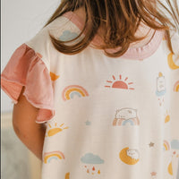 Mooi Setelan Anak Perempuan Tencel Ruffle Mochi Set