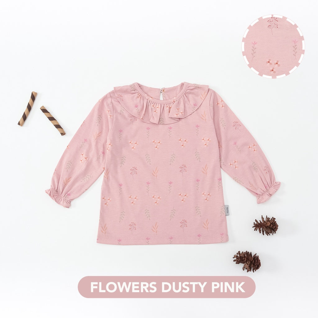 Mooi Atasan Anak Perempuan Erica Ruffle Blouse