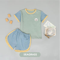 Mooi Setelan Anak Kaos Anak Tricolor Retro Set