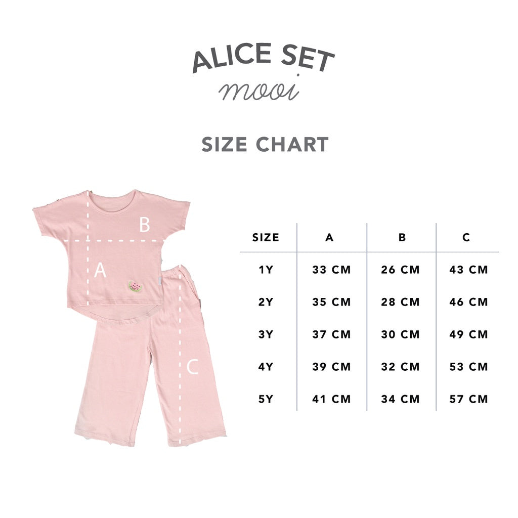 Mooi Setelan Anak Perempuan Kulot Alice Set V.1