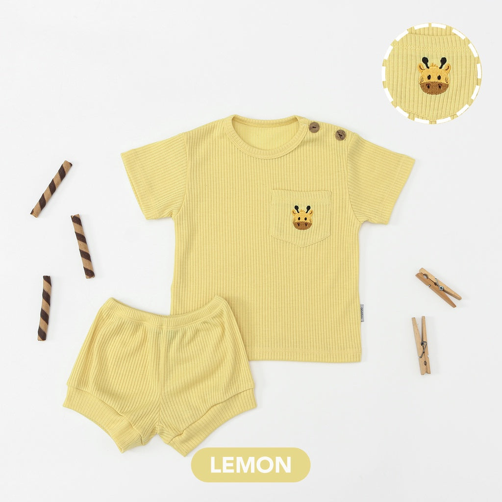 Mooi Setelan Anak Unisex Niki Rib Set