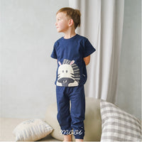 Mooi Kaos Anak Unisex Graphic Tee Pastel Green Lion