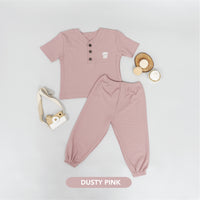 Mooi Setelan Anak Unisex Waffle Knit Set