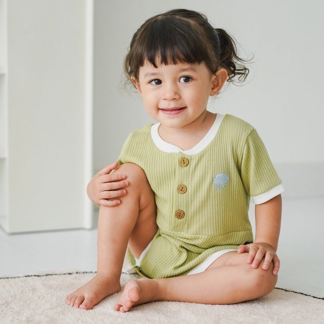 Mooi Jumper Bayi Lilo Rib Romper Baby