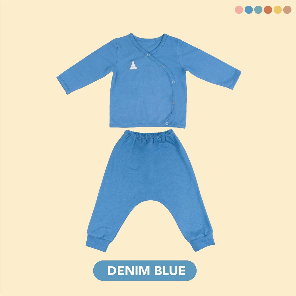 Mooi Setelan Piyama Bayi Long Pajamas Set Kimono
