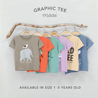 Mooi Kaos Anak Laki-laki Graphic Tee Blue Stay Cool