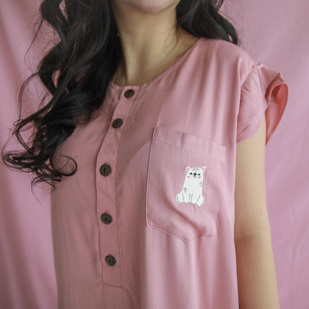 Mooi Daster Wanita Kika Ruffle Dress (MOM)
