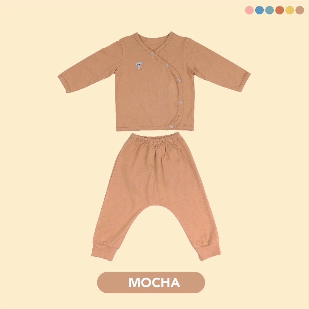 Mooi Setelan Piyama Bayi Long Pajamas Set Kimono