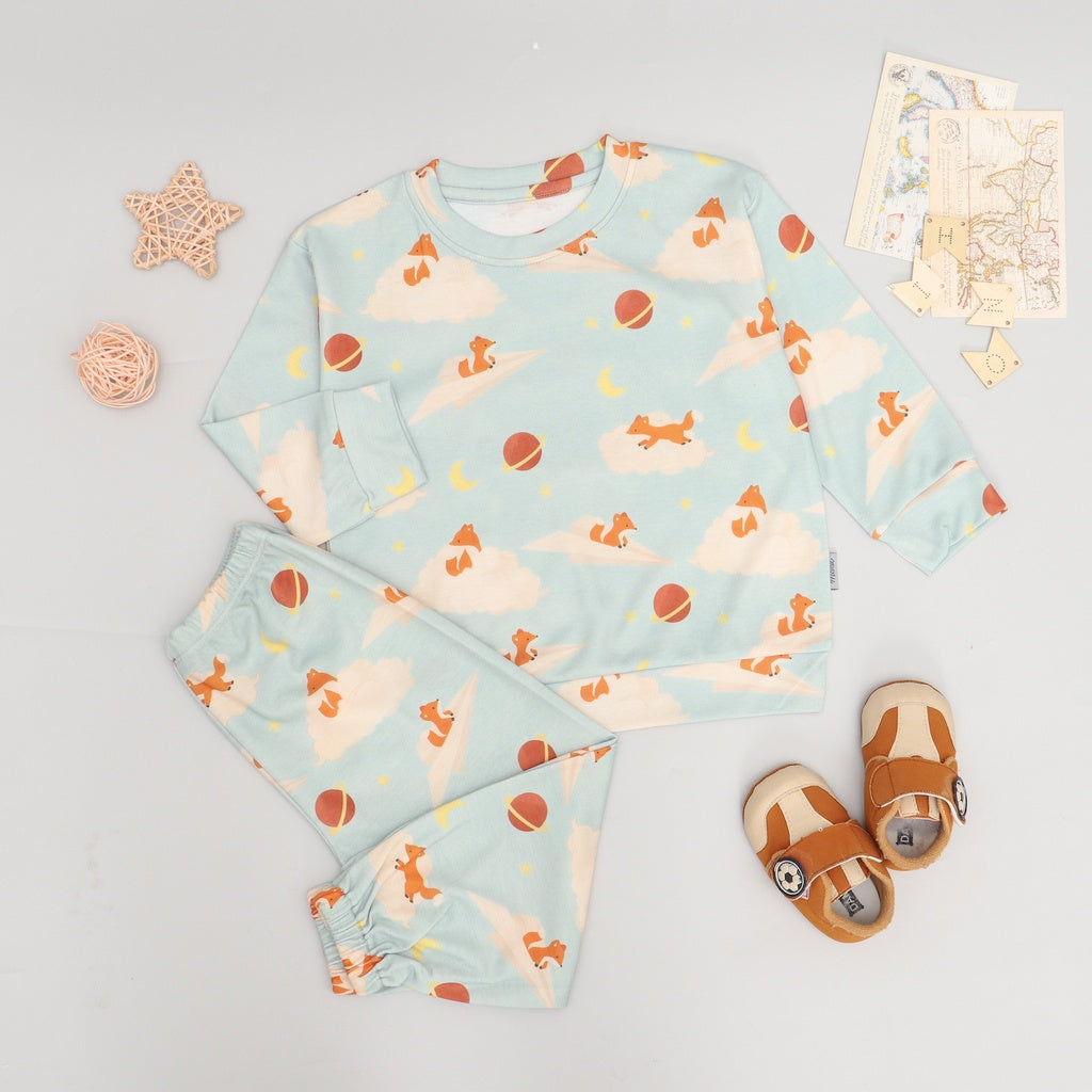 Mooi Printed Jogger Pants Celana Jogger Anak (SKY FOX)