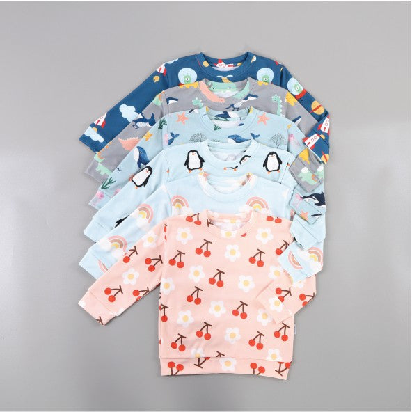 Mooi Printed Sweater Anak Perempuan (DAISY PEACH)