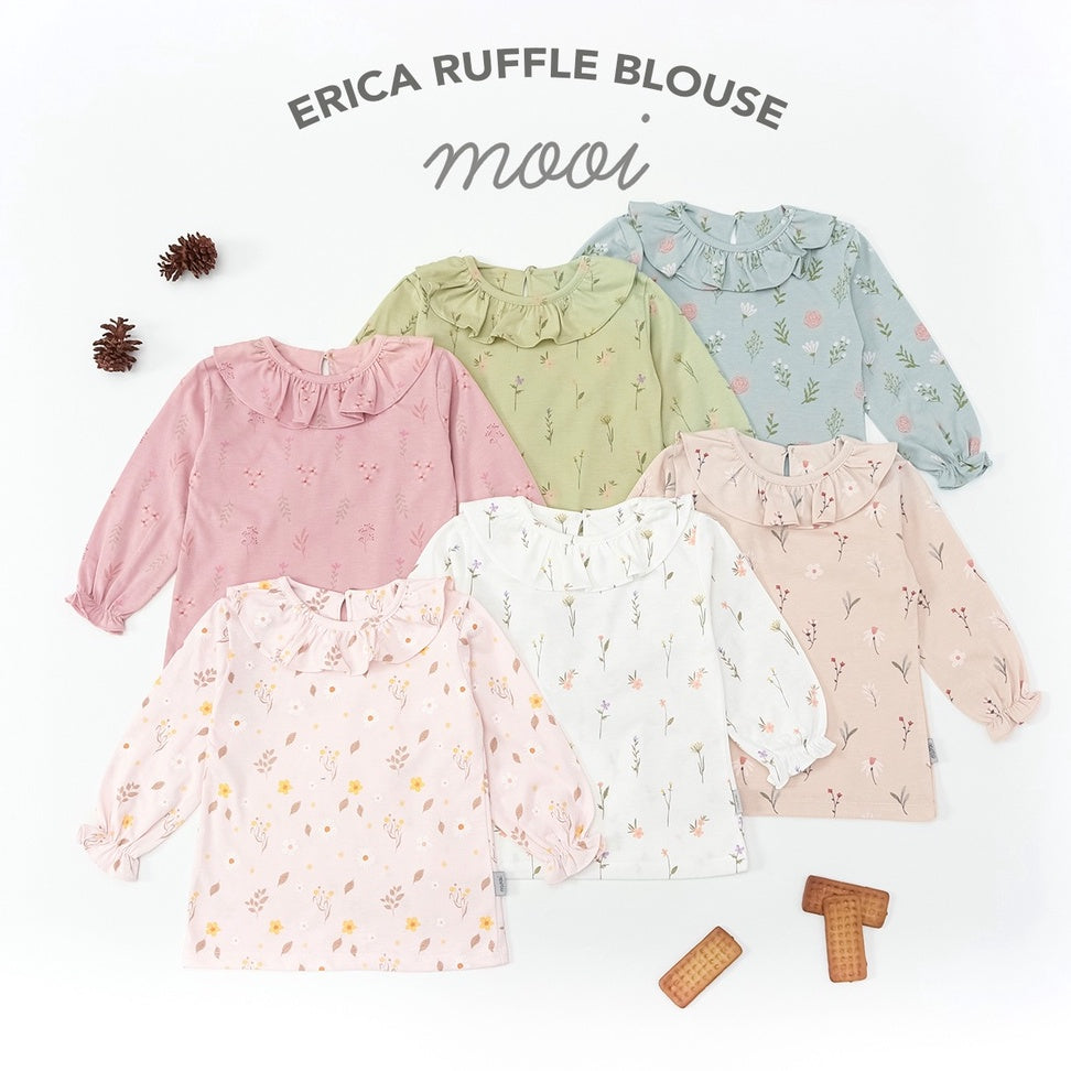 Mooi Atasan Anak Perempuan Erica Ruffle Blouse