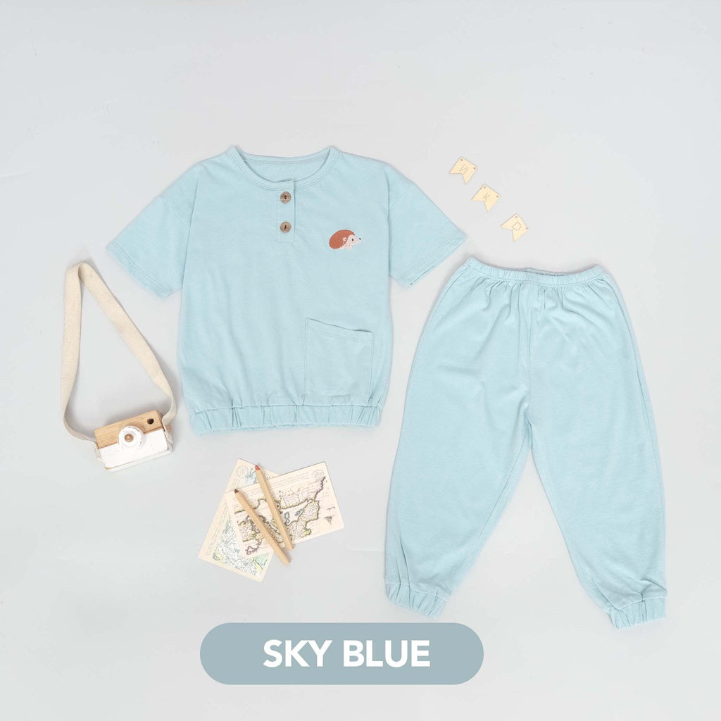 Mooi Setelan Anak Unisex Nava Button Set