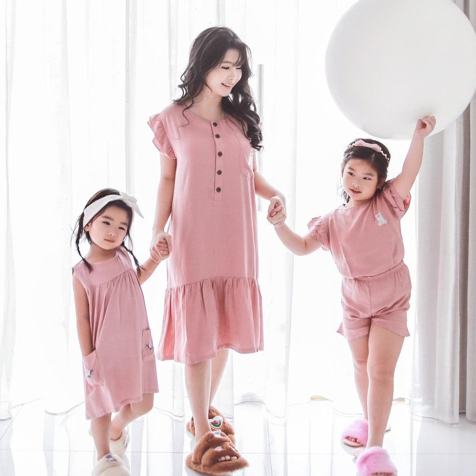 Mooi Daster Wanita Kika Ruffle Dress (MOM)