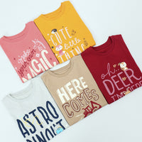 Mooi Kaos Anak Unisex Graphic Tee Maroon Oh Deer