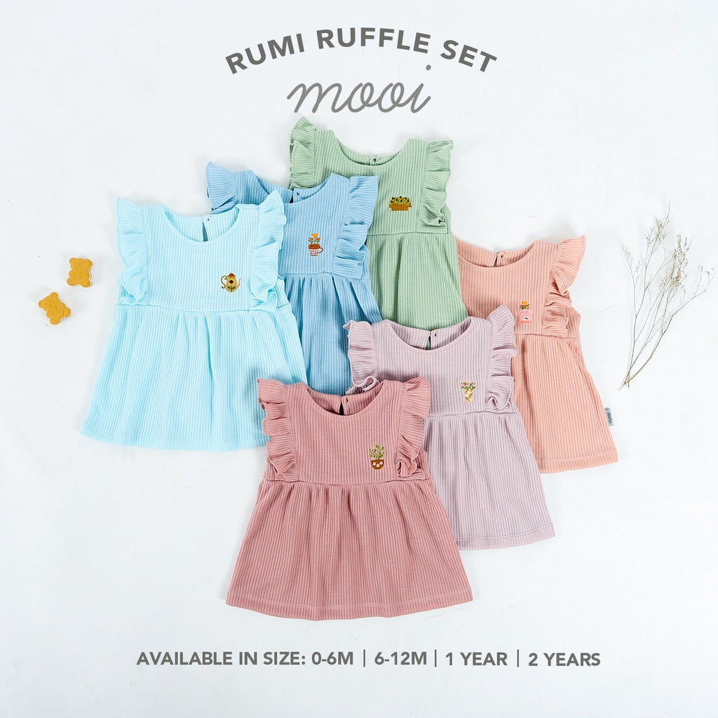Mooi Setelan Anak Perempuan Rumi Ruffle Set