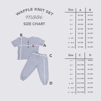 Mooi Setelan Anak Unisex Waffle Knit Set