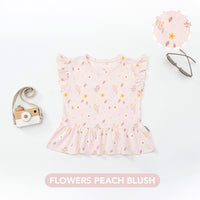 Mooi Atasan Anak Perempuan Jasmine Ruffle Top